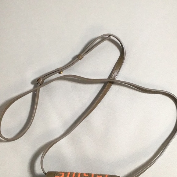 🆕 BALMAIN Reposhed 1945 Jacquard Monogram Phone Crossbody Bag Olive/ Orange - Picture 9 of 14